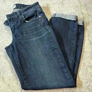 PAIGE Kyle Crop, Dark Wash. Size 26.